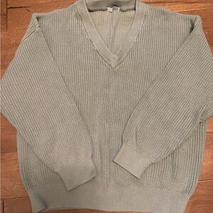 Women’s TNA V-Neck Green Knit Sweater | Size M | VGUC